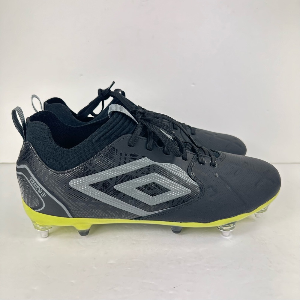 Mens UMBRO Tocco II Pro SG Sz Men 8/Women 9.5 Leather Soccer Cleats Metal Studs - Picture 4 of 11